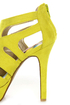 Qupid Gaze 239 Yellow Suede Strappy Bootie Pumps