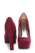 Qupid Marc 01 Burgundy Suede Platform Pumps