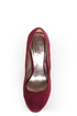 Qupid Marc 01 Burgundy Suede Platform Pumps