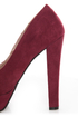 Qupid Marc 01 Burgundy Suede Platform Pumps