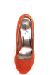Qupid Marc 01 Orange Suede Platform Pumps