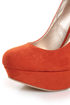 Qupid Marc 01 Orange Suede Platform Pumps