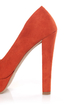 Qupid Marc 01 Orange Suede Platform Pumps