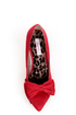 Qupid Marlene 05 Red Fabric Pointed Pumps