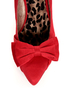 Qupid Marlene 05 Red Fabric Pointed Pumps