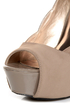 Qupid Miriam 61 Taupe Texture Time Scalloped Peep Toe Pumps
