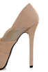 Qupid Miriam 61 Taupe Texture Time Scalloped Peep Toe Pumps