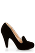 Qupid Nadine 65 Black Velvet Smoking Slipper High Heels