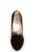 Qupid Nadine 65 Black Velvet Smoking Slipper High Heels