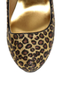 Qupid Neutral 107 Gold Bronze Leopard Glitter Platform Pumps
