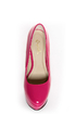 Qupid Penelope 01 Fuchsia Patent Platform Pumps