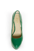 Qupid Penelope 01 Green Patent Platform Pumps
