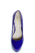Qupid Penelope 01 Royal Blue Patent Platform Pumps