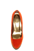 Qupid Penelope 62 Orange Color Block Platform Pumps