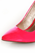 Qupid Potion 01 Neon Pink Patent Pointed Pumps