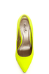 Qupid Potion 01 Neon Yellow Patent Pointed Pumps