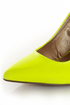 Qupid Potion 01 Neon Yellow Patent Pointed Pumps