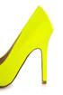 Qupid Potion 01 Neon Yellow Patent Pointed Pumps
