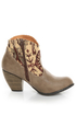 Qupid Priority 19 Taupe Tapestry Ankle Boots