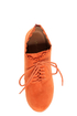 Qupid Puffin 34 Orange Suede Lace-Up Ankle Booties