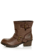 Qupid Reactor 01 Brown Belted Ankle Boots