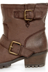 Qupid Reactor 01 Brown Belted Ankle Boots