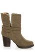 Qupid Rosdale 11 Dark Taupe Tapestry Convertible Boots