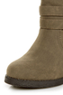 Qupid Rosdale 11 Dark Taupe Tapestry Convertible Boots