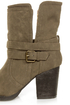 Qupid Rosdale 11 Dark Taupe Tapestry Convertible Boots