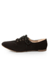 Qupid Salya 585 Black Suede Lace-Up Oxfords