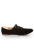 Qupid Salya 585 Black Suede Lace-Up Oxfords