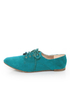 Qupid Salya 585 Teal Suede Lace-Up Oxfords
