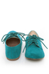 Qupid Salya 585 Teal Suede Lace-Up Oxfords