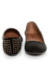 Qupid Savana 156 Black Suede Studded Ballet Flats