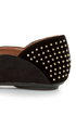 Qupid Savana 156 Black Suede Studded Ballet Flats