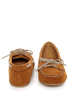 Qupid Serina 720 Rust Suede Moccasin-Meets-Boat Shoe Flats