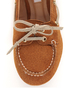 Qupid Serina 720 Rust Suede Moccasin-Meets-Boat Shoe Flats