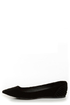 Qupid Site 05 Black Ruched Heel Pointed Flats