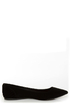 Qupid Site 05 Black Ruched Heel Pointed Flats