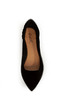 Qupid Site 05 Black Ruched Heel Pointed Flats