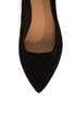 Qupid Site 05 Black Ruched Heel Pointed Flats