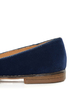 Qupid Strip 40 Blue Velvet Tassel Smoking Slipper Flats