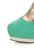Qupid Tatum 27 Turquoise & Ivory Platform Pumps