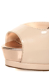 Qupid Tatum 32 Nude Patent Metallic Platform Pumps