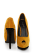 Qupid Tatum 44 Mustard Keyhole Peep Toe Platform Pumps