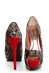 Qupid Tatum 47 Blush Satin and Lace Platform Pumps