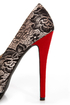 Qupid Tatum 47 Blush Satin and Lace Platform Pumps