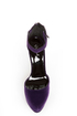 Qupid Tatum 55 Purple Velvet Tassel Pointed Platform Heels