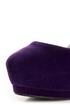Qupid Tatum 55 Purple Velvet Tassel Pointed Platform Heels