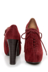 Qupid Theron 03 Garnet Suede Lace-Up Ankle Booties